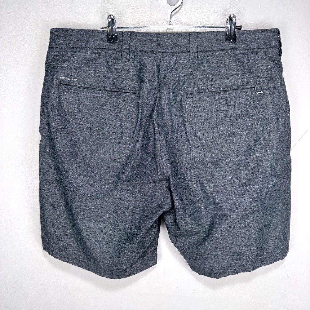 Hurley Dri-Fit Breathe Performance Shorts Sz 36 Gray Wicking Cotton Blend Hybrid - Picture 4 of 9